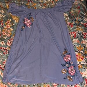 Derek Heart Blue Floral Mini Dress